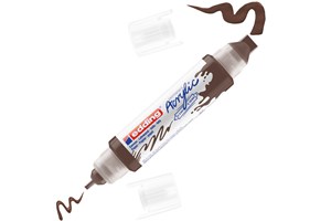 edding 5400 Acryl 3D Double Liner schokoladenbraun, Tubenspitze 2-3 mm + 5-10 mm (EAN 4057305028631)