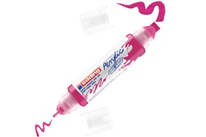 edding 5400 Acryl 3D Double Liner telemagenta, Tubenspitze 2-3 mm + 5-10 mm (EAN 4057305028518)