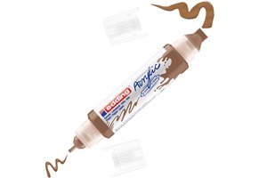 edding 5400 Acryl 3D Double Liner haselnuss, Tubenspitze 2-3 mm + 5-10 mm (EAN 4057305028600)