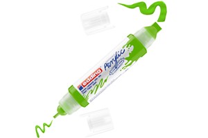 edding 5400 Acryl 3D Double Liner gelbgrün, Tubenspitze 2-3 mm + 5-10 mm (EAN 4057305028303)
