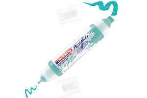 edding 5400 Acryl 3D Double Liner opulent türkis, Tubenspitze 2-3 mm + 5-10 mm (EAN 4057305028396)