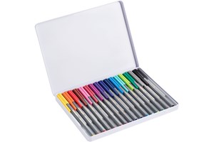 edding 55 Fineliner 16er Set sortiert, Kunststoffspitze 0,3 mm (EAN 4004764886838)