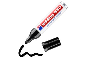 edding 550 Permanentmarker schwarz, Rundspitze 3-4 mm (EAN 4004764023738)
