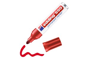 edding 550 Permanentmarker rot, Rundspitze 3-4 mm (EAN 4004764023776)