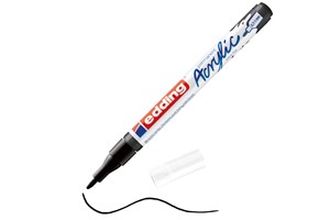 edding 5500 Acrylmarker extra fein tiefschwarz matt, Rundspitze 0,7-1 mm (EAN 4057305078322)