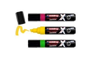 edding 6900 X Multi Marker, Candy Color Set, 3 Acrylstifte, Keilspitze 2-10 mm, Acrylmarker für T-Shirts, Sneaker, Handyhüllen und mehr (EAN 4057305067128)