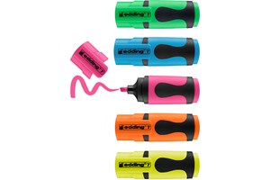 edding 7 Textmarker 5er Set sortiert, Keilspitze 1-3 mm (EAN 4004764958795)