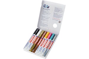 edding 750 creative Glanzlack-Marker 8er Set metallic, Rundspitze 2-4 mm (EAN 4057305021038)
