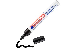 edding 750 creative Glanzlack-Marker schwarz, Rundspitze 2-4 mm (EAN 4004764953028)