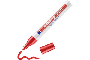 edding 750 Lackmarker rot, Rundspitze 2-4 mm (EAN 4004764018512)