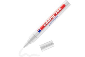 edding 750 Lackmarker weiß, Rundspitze 2-4 mm (EAN 4004764018642)