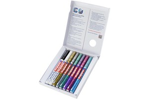 edding 751 creative Glanzlack-Marker 8er Set metallic, Rundspitze 1-2 mm (EAN 4057305020826)