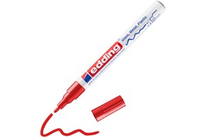 edding 751 creative Glanzlack-Marker rot, Rundspitze 1-2 mm (EAN 4004764953394)