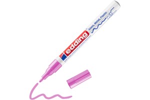 edding 751 creative Glanzlack-Marker rosa, Rundspitze 1-2 mm (EAN 4004764017546)