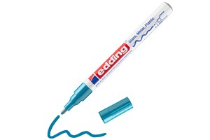 edding 751 creative Glanzlack-Marker hellblau, Rundspitze 1-2 mm (EAN 4004764017553)