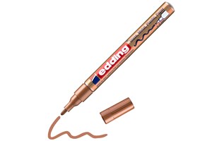 edding 751 creative Glanzlack-Marker kupfer, Rundspitze 1-2 mm (EAN 4004764820306)
