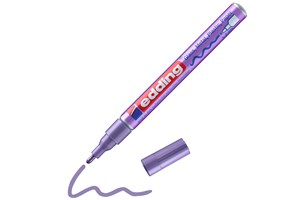 edding 751 creative Glanzlack-Marker violett-metallic, Rundspitze 1-2 mm (EAN 4004764953820)