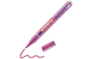 edding 751 creative Glanzlack-Marker pink-metallic, Rundspitze 1-2 mm (EAN 4004764953851)