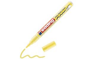 edding 751 creative Glanzlack-Marker pastellgelb, Rundspitze 1-2 mm (EAN 4057305017055)