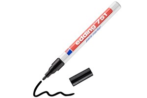 edding 751 Lackmarker schwarz, Rundspitze 1-2 mm (EAN 4004764017461)