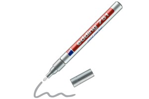 edding 751 Lackmarker silber, Rundspitze 1-2 mm (EAN 4004764498130)