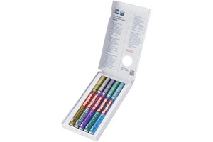 edding 780 creative Glanzlack-Marker 5er Set metallic, Rundspitze 0,8 mm (EAN 4057305020970)