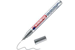 edding 780 creative Glanzlack-Marker silber, Rundspitze 0,8 mm (EAN 4004764953738)