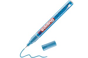 edding 780 creative Glanzlack-Marker hellblau-metallic, Rundspitze 0,8 mm (EAN 4057305016096)