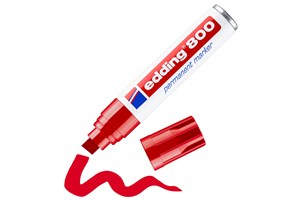 edding 800 Permanentmarker rot, Keilspitze 4-12 mm (EAN 4004764053872)