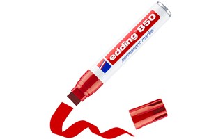 edding 850 Permanentmarker rot, Keilspitze 5-15 mm (EAN 4004764054312)