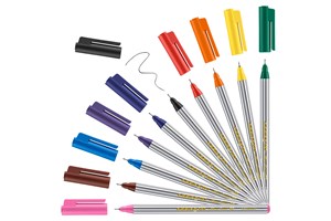 edding 89 EF Office Fineliner EF 10er Set sortiert, Kunststoffspitze 0,3 mm (EAN 4004764032143)