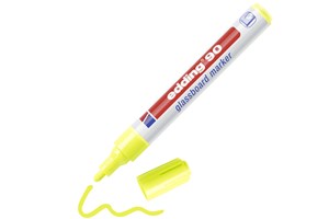 edding 90 Glasboardmarker gelb, Rundspitze 2-3 mm (EAN 4057305002877)