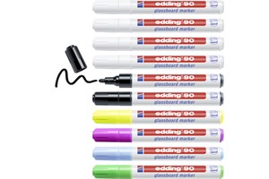 edding 90 Glasboardmarker 10er Set sortiert, Rundspitze 2-3 mm (EAN 4057305003461)