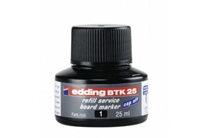 edding BTK 25 Nachfülltinte für Whiteboardmarker schwarz, 25 ml (EAN 4004764780112)