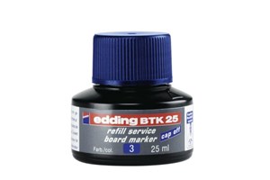 edding BTK 25 Nachfülltinte für Whiteboardmarker blau, 25 ml (EAN 4004764780181)