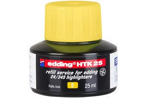 edding HTK 25 Nachfülltinte für Textmarker gelb, 25 ml (EAN 4004764786633)
