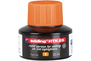 edding HTK 25 Nachfülltinte für Textmarker orange, 25 ml (EAN 4004764786664)