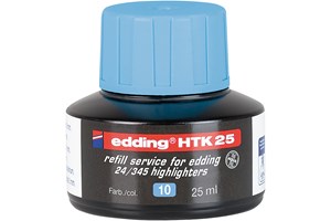 edding HTK 25 Nachfülltinte für Textmarker hellblau, 25 ml (EAN 4004764786725)
