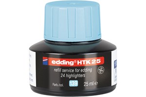 edding HTK 25 Nachfülltinte für Textmarker pastell blau, 25 ml (EAN 4057305049551)