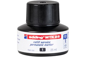 edding MTK 25 Nachfülltinte für Permanentmarker schwarz, 25 ml (EAN 4004764780365)