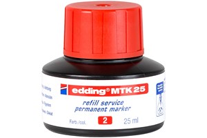 edding MTK 25 Nachfülltinte für Permanentmarker rot, 25 ml (EAN 4004764780396)