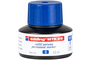 edding MTK 25 Nachfülltinte für Permanentmarker blau, 25 ml (EAN 4004764780426)