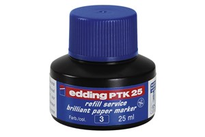 edding PTK 25 Nachfülltinte für Brilliant-Papiermarker blau, 25 ml (EAN 4004764780549)