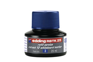 edding RBTK 25 Nachfülltinte für Whiteboardmarker blau, 25 ml (EAN 4004764871964)