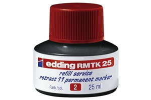 edding RMTK 25 Nachfülltinte für Permanentmarker rot, 25 ml (EAN 4004764872053)