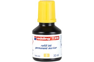 edding T 25 Nachfülltinte für Permanentmarker gelb, 30 ml (EAN 4004764023905)