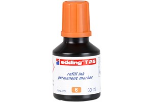 edding T 25 Nachfülltinte für Permanentmarker orange, 30 ml (EAN 4004764023912)
