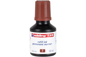 edding T 25 Nachfülltinte für Permanentmarker braun, 30 ml (EAN 4004764023929)
