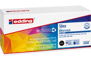 edding Toner, schwarz, 2500 Seiten, ersetzt Brother TN-2000
