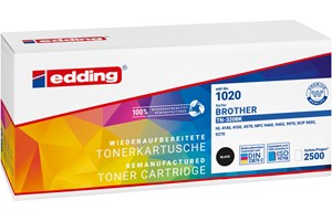 edding Tonerkassette, schwarz, 2500 Seiten, kompatibel zu Brother TN-320BK